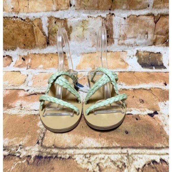 Universal Thread Opal Strappy Slide Sandals Sage 7 - Picture 3 of 10